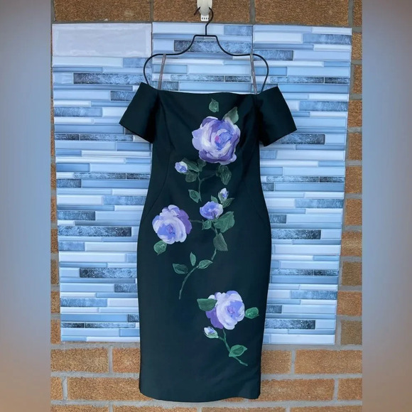 Lela Rose Off-Shoulder Midi Dress .FLASH SALE - Picture 2 of 14